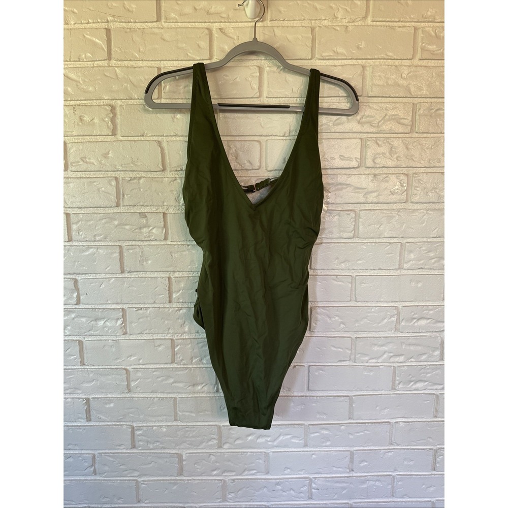 Shade Shore Women's Size XL One Piece Bathing Suit Olive Green
